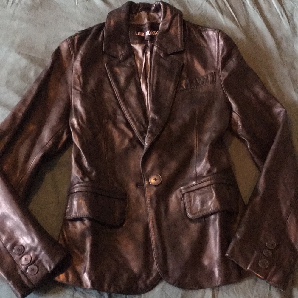 Real leather jacket, blazer style